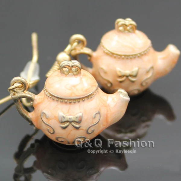 Серьги чайники чайный горшок подвеска сказовечерние НКА страна чудес костюм