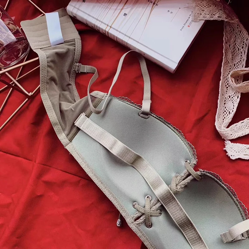 Зеленый красный 1/2 чашки бесшовное платье для молодых девушек пояс пуш-ап нижнее белье цельное женское сексуальное нижнее белье бюстгальтер набор белья, бюстгальтер