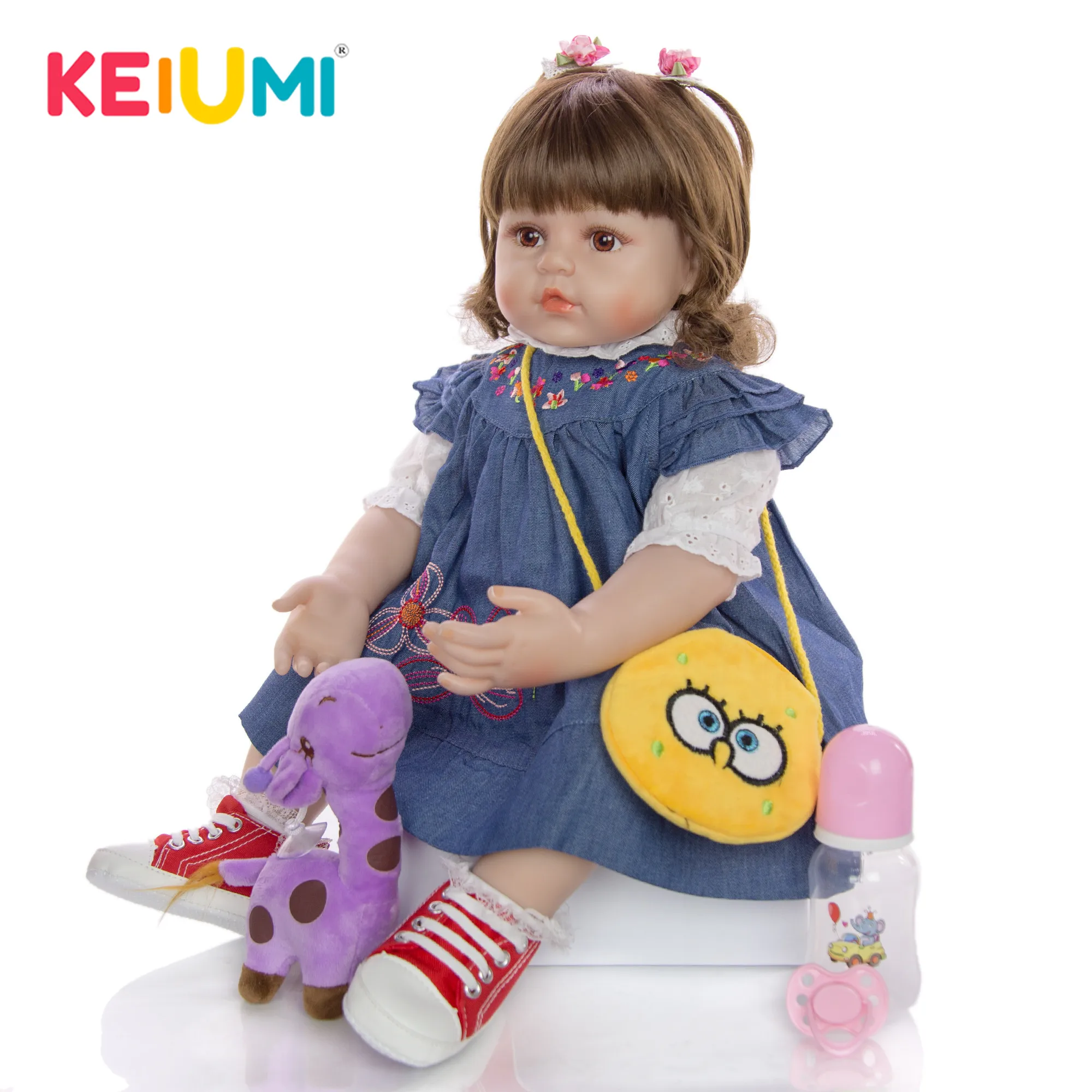 Милые 60 см куклы Reborn для малышей 24 дюйма реалистичные принцессы Bebes детей подарки