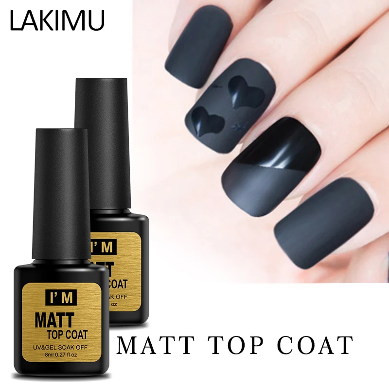 Lakimu 1 шт. верхний УФ гель для ногтей отмачиваемый Матовый слой покрытие дизайна