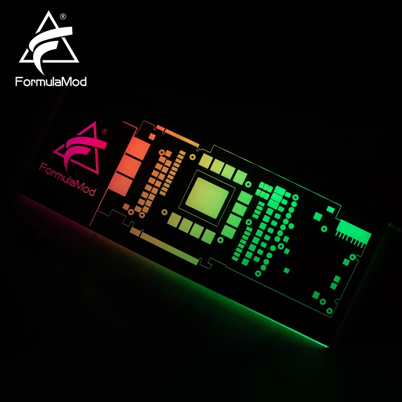 GPU PCB FormulaMod Fm-DB, декоративная задняя панель Gpu, с 5v 3 Pin Светодиодный акриловый задний план, может синхронизироваться с материнской платой - Цвет лезвия: GPU PCB