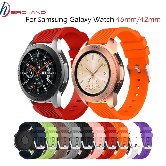 Силиконовый ремешок на запястье для samsung Galaxy Watch 46 мм 42 мм Active Active2 gear S3 S2 аксессуары для умных часов Спортивные товары