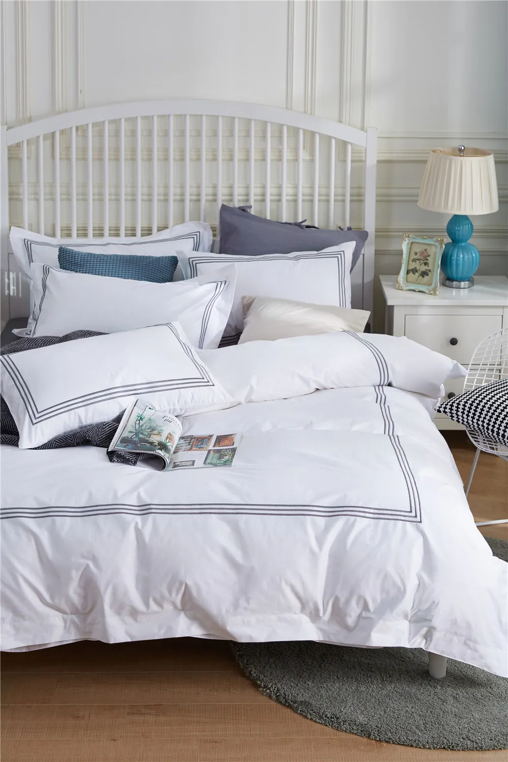 Пододеяльник из египетского хлопка с вышивкой 4 шт.|Комплекты постельного белья| |