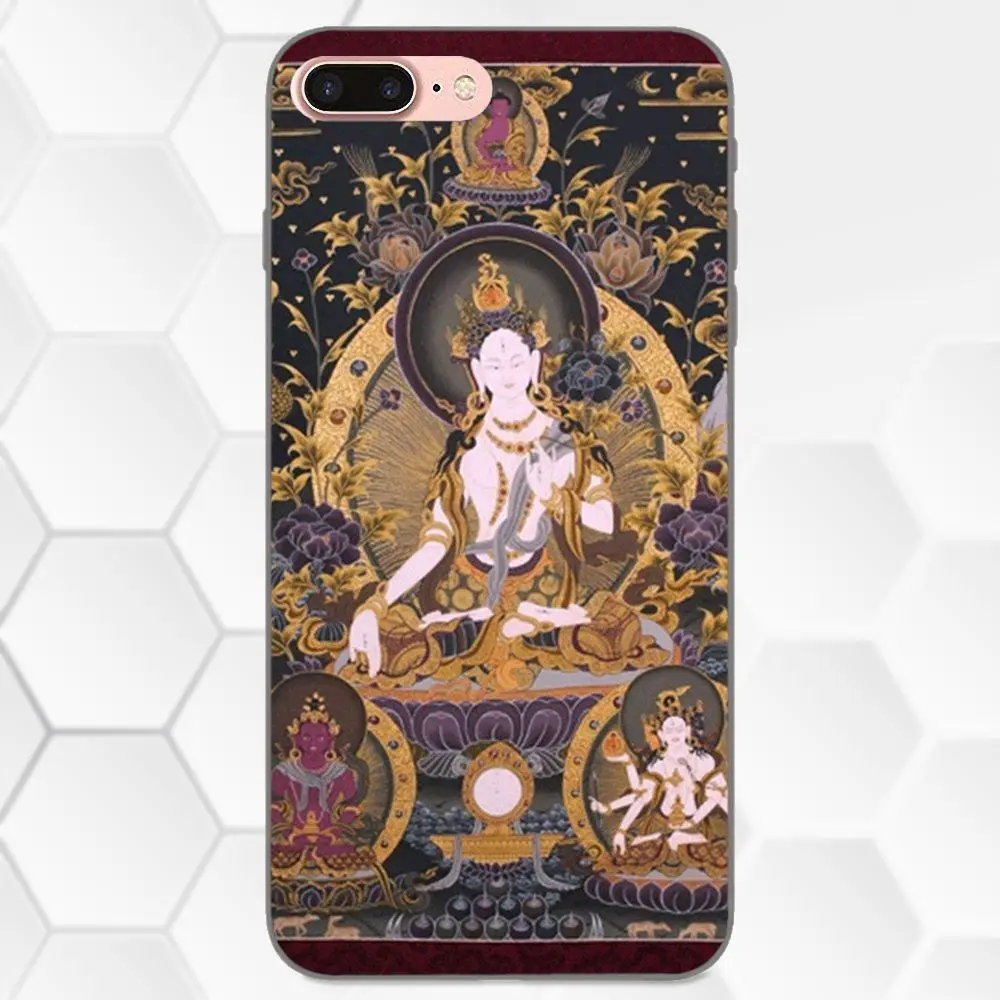 Ретро Галактический Будда Гаутама для Apple iPhone 4 4S 5 5S SE 6 6S 7 8 Plus X XS Max XR мягкий чехол