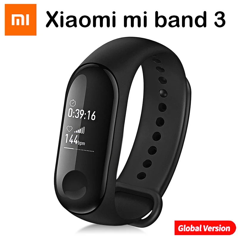 Оригинальные Смарт-часы Xiaomi Mi Band 4/Miband 3 Mp3 цветной экран 5ATM водонепроницаемый