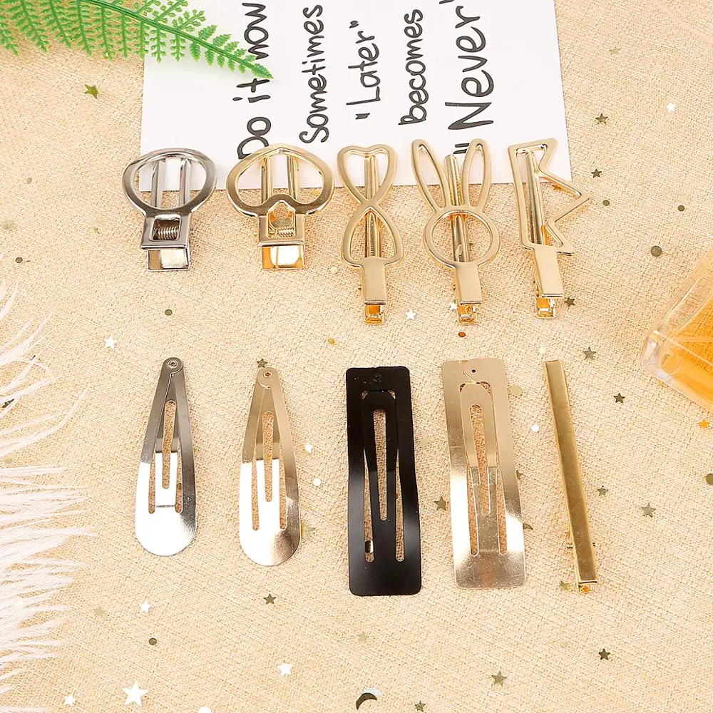 1 шт. заколка пряжка для волос из металлического сплава|Ювелирная фурнитура и