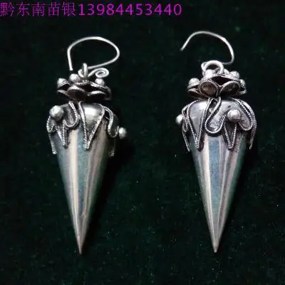 

Miao earrings pure handicrafts national wind earrings