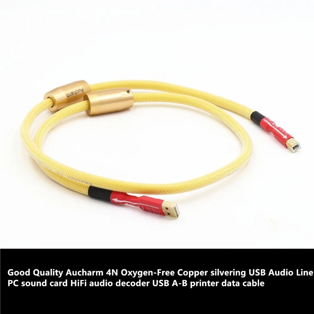 Хорошее качество 4N провод из бескислородной Медь серебрение A B USB аудио линия