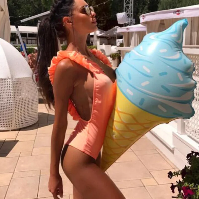 2019 новый сексуальный цельный купальник женский купальный костюм с оборками на