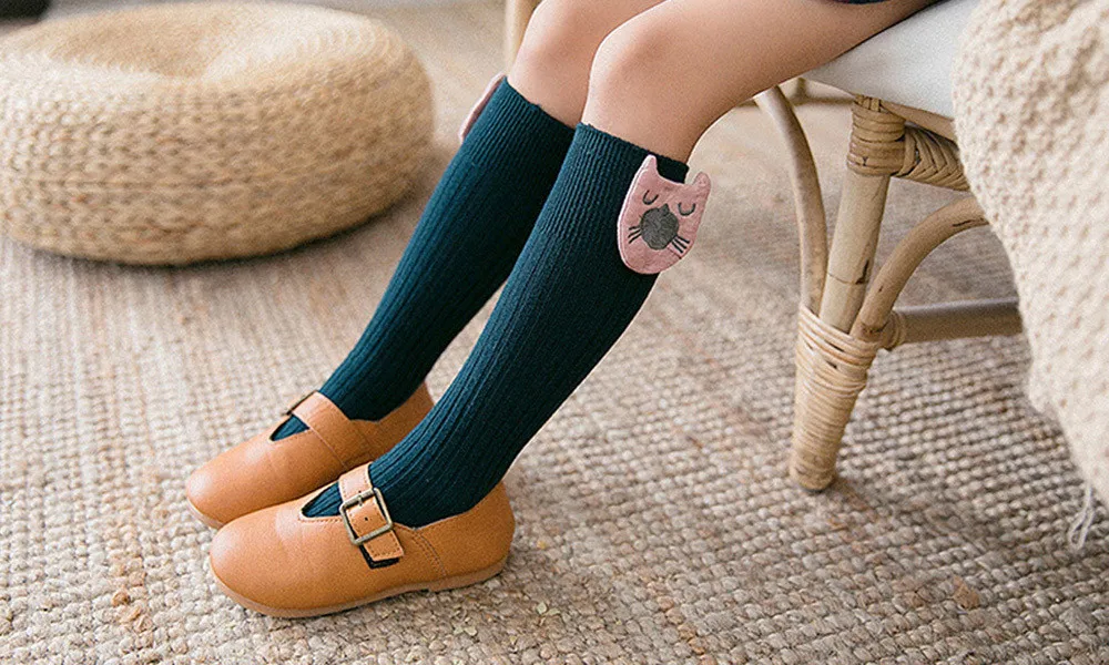 Носки для девочек новые летние хлопковые длинные гольфы принцессы в Корейском стиле для девочек до года детские танцевальные носки