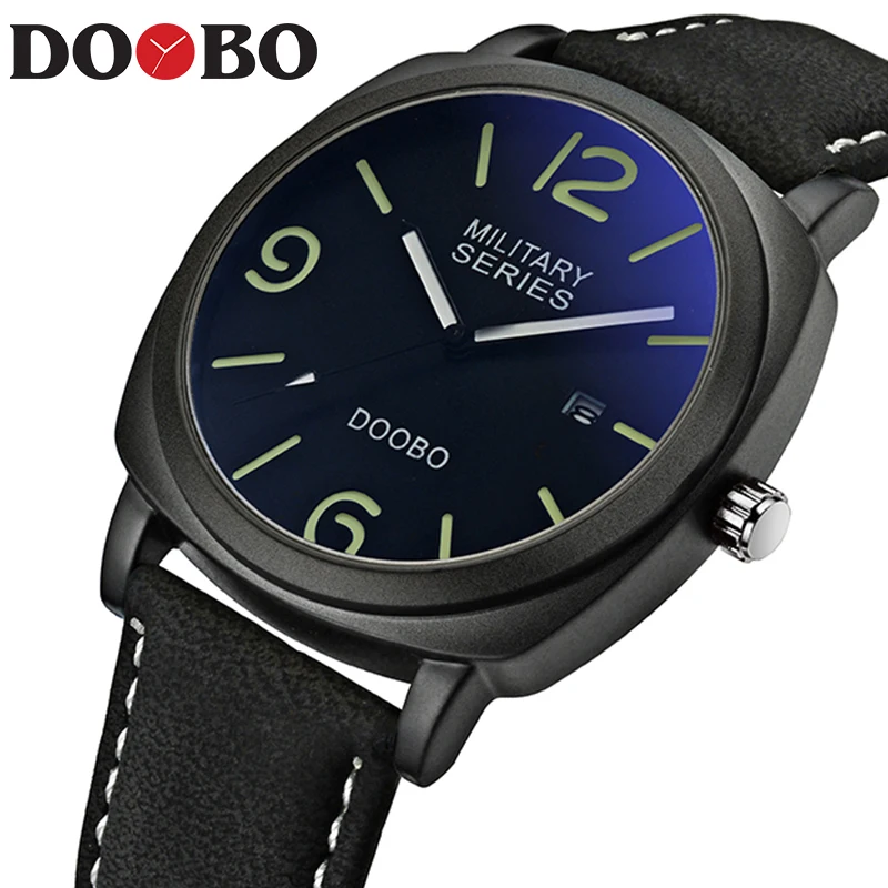 D009 blackblackblack relogio masculino часы Мужская мода Спорт Нержавеющая сталь Чехол кожаный ремешок наручные часы, кварцевые наручные Бизнес наручные часы reloj hombre - Цвет: D009 blackblackblack
