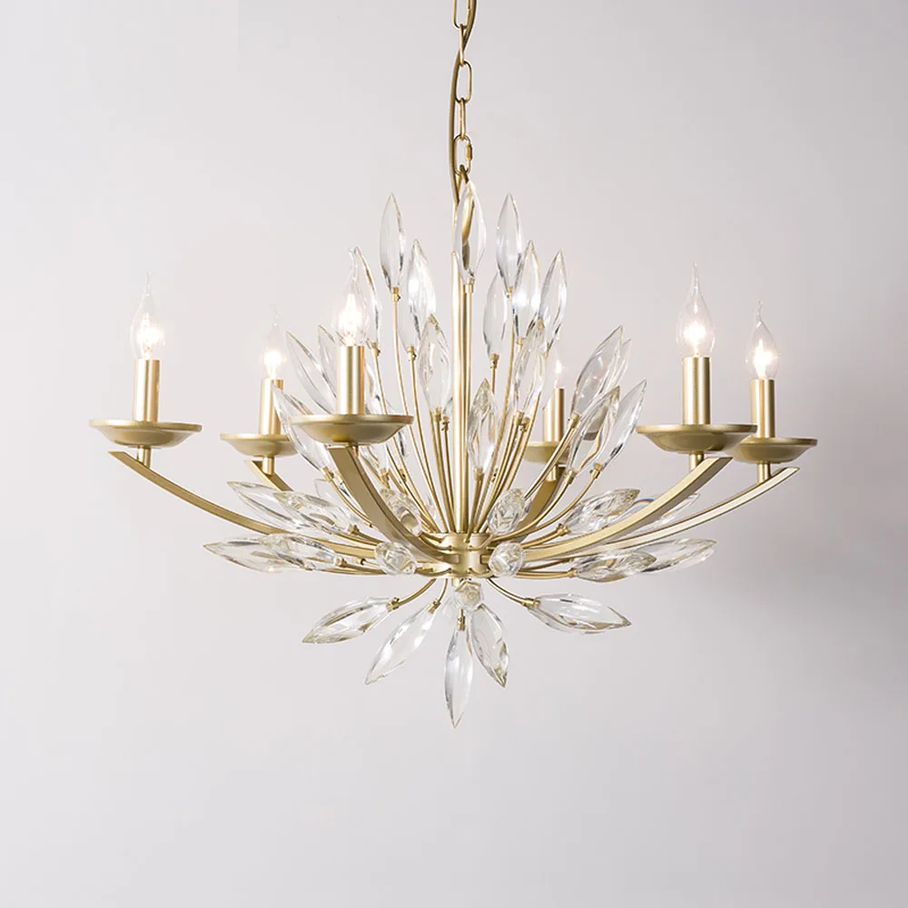 Дизайн, Золотая люстра, хрустальная лампа, AC110V 220 V, блеск, cristal, светодиодный, для столовой, гостиной, роскошный светильник