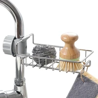 new stainless steel sink sponge holder high quality kitchen sink organizer kitchen storage faucet rack accessories