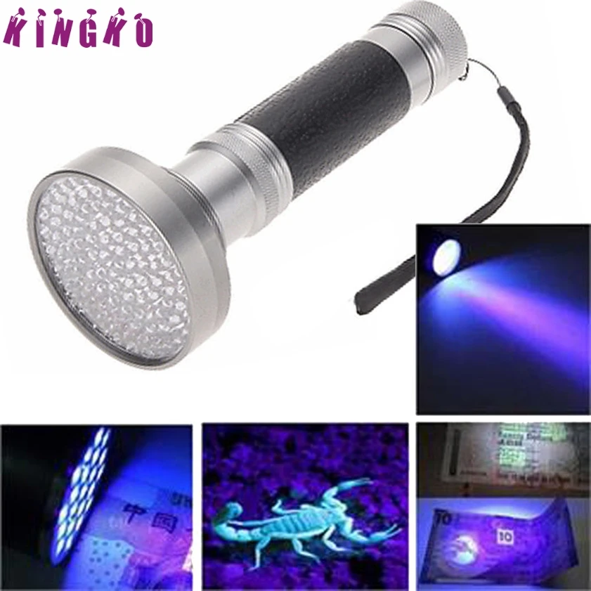 Высокое качество 100 LED UV Blacklight Scorpion фонарик супер яркий свет обнаружения