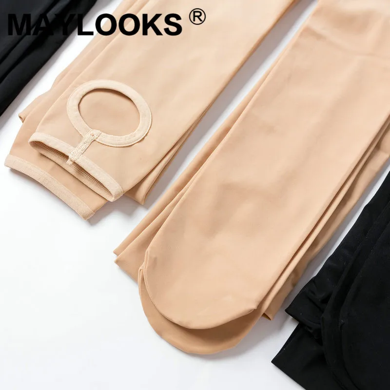 Maylooks/весенне-осенние новые шелковые носки с крючком из нейлоновой проволоки