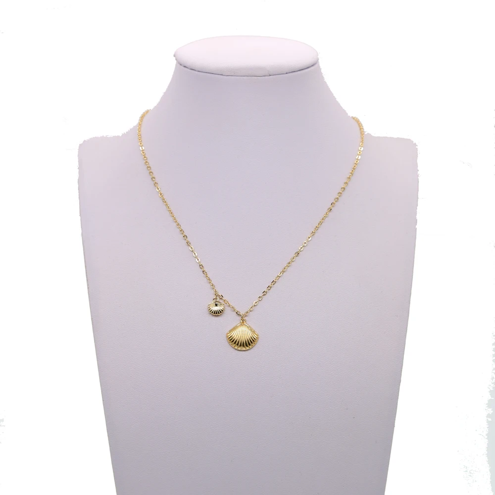 2020 Одежда высшего качества золото Цвет Sea Shell Колье с подвеской для женщин летняя