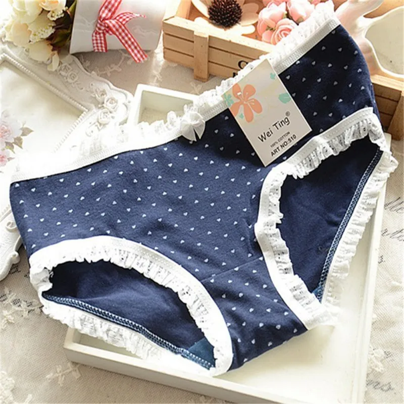 Женские мягкие разноцветные хлопковые плиссированные трусики нижнее белье|underwear