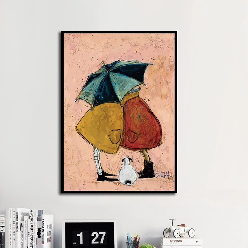 Nordic Softheart Couple Art Print Wall Painting Poster for Living Room Decoration Canvas Graffiti Home Decor | Дом и сад