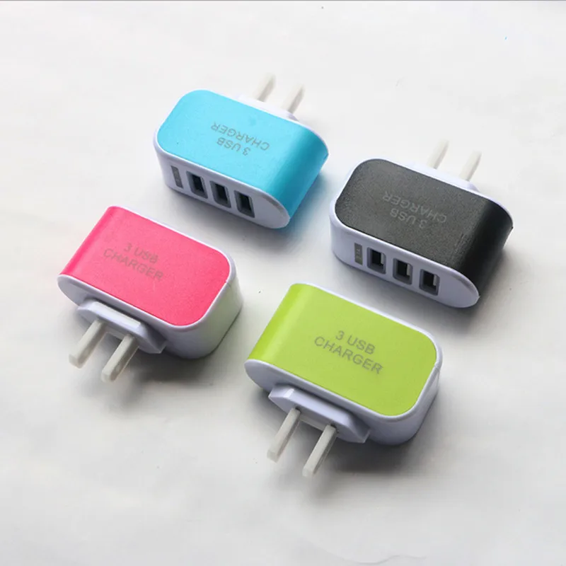10 шт 5В 1А Смарт путешествия 3 USB зарядное устройство адаптер настенный