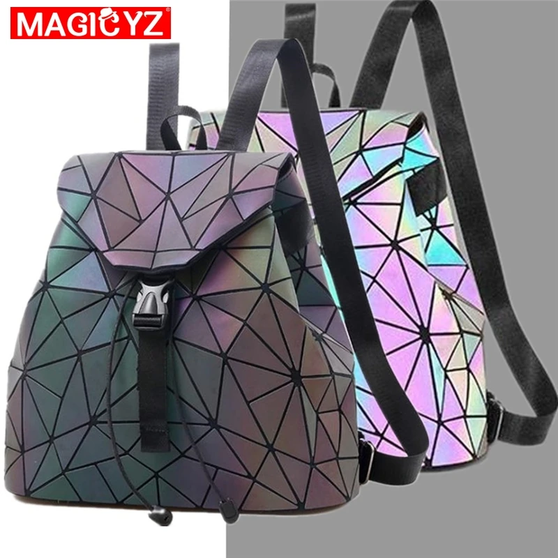 MAGICYZ Светящиеся женские рюкзаки с блестками голографические лазерные