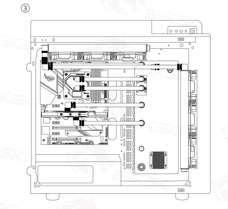 BYKSKI акриловая доска водный канал решение использовать для Thermaltake LEVEL20 GT компьютер