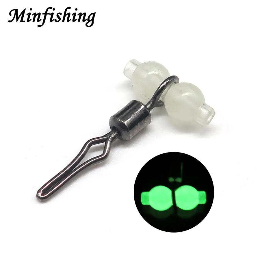 Minfishing 25 шт./лот световой роликовых вертлюгов 3 Way карабины морские рыболовные