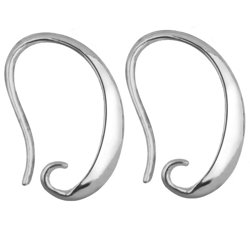 20pcs Lobster Hook Earring (KEEP COLOR Rose Gold/Rhodium Silver Open circle Earring Flat Line Diy Jewelry Marking