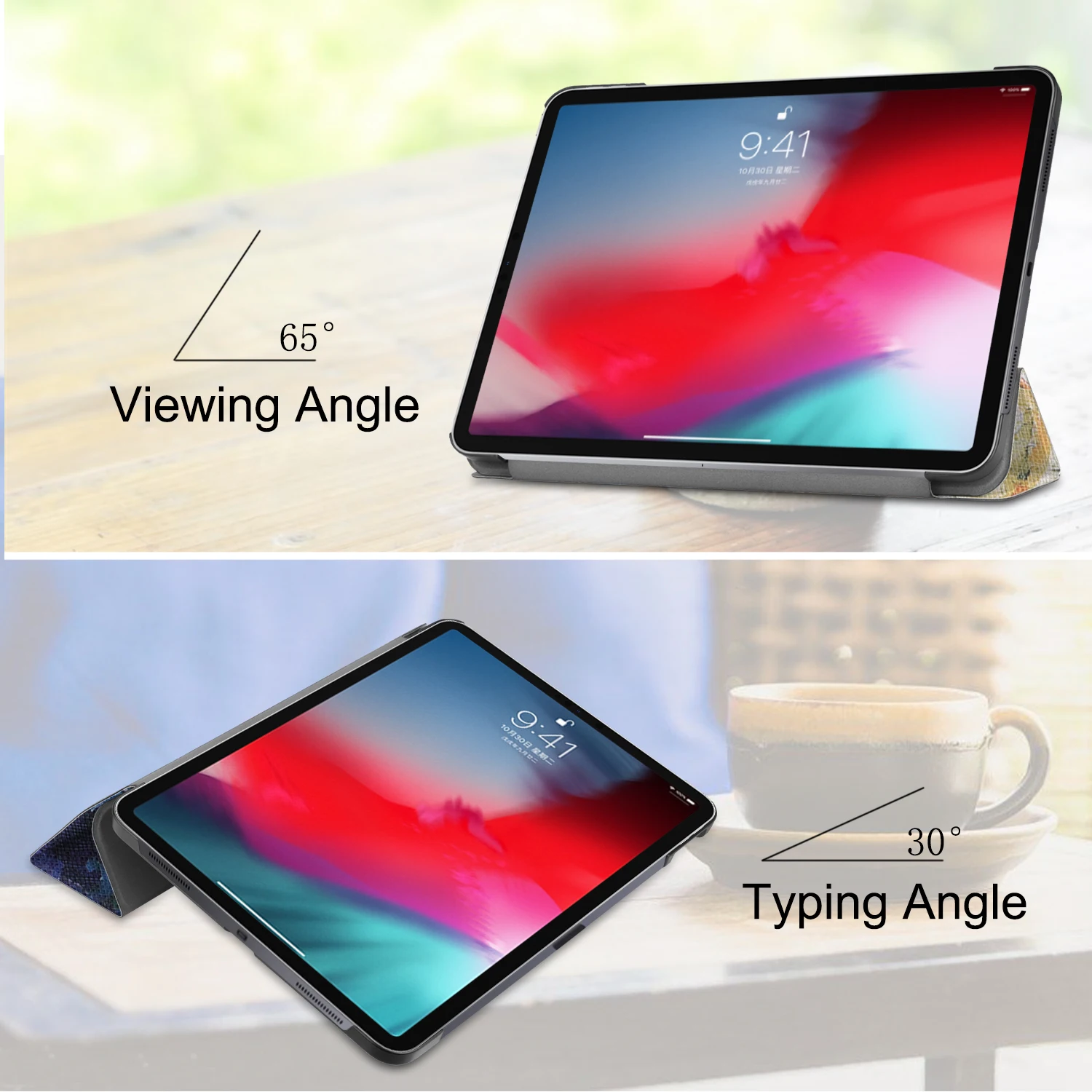 Case for IPad Pro 11'' 2018 PU Leather PC Back Ultra Slim Smart Cover Print A1979 + Gift | Компьютеры и офис