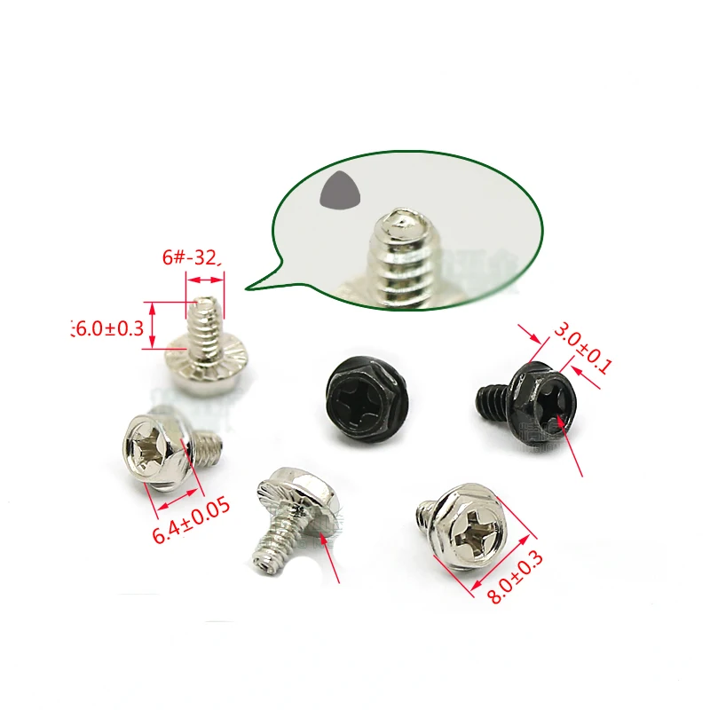 6 # 32 Стандартный блок питания винт с фланцевой головкой болты phillips 100 шт.|flange head