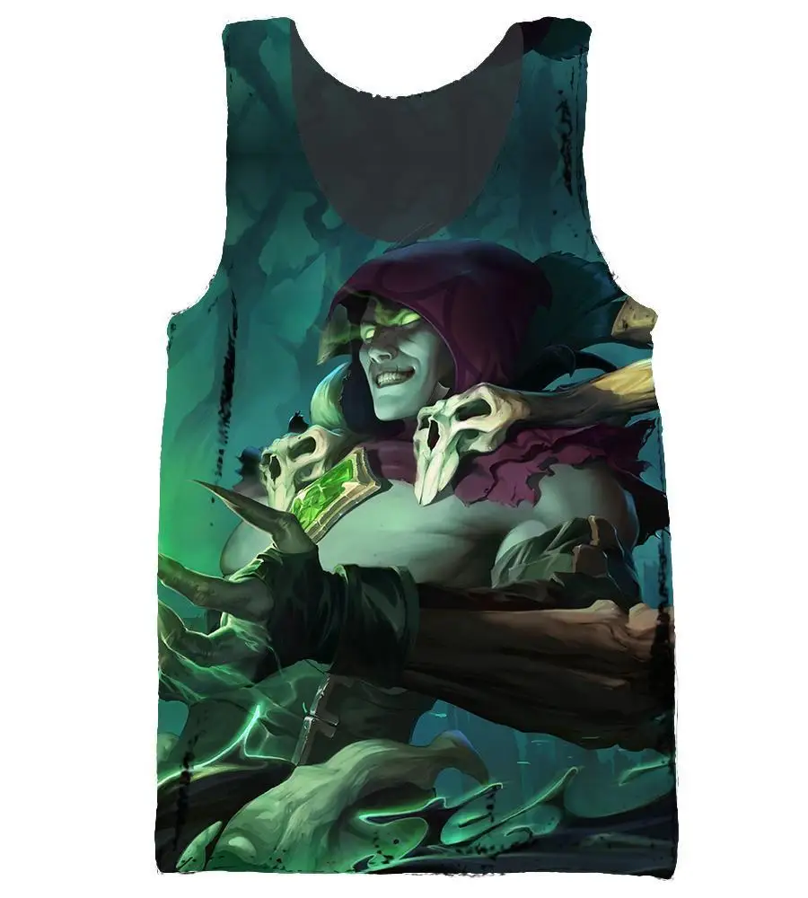 League of Legends Game Tank Top Gym Men 3D жилет без рукавов Летний Фитнес майка топы для занятий