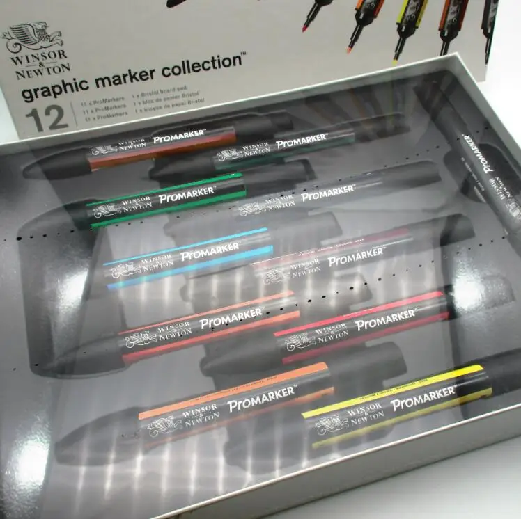 Winsor& Newton коллекция графических маркеров Promarker маркеры бумаги набор профессиональных маркеров с Bristol доска Pad