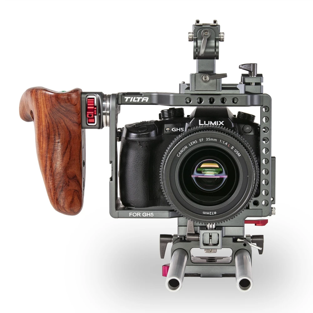 TILTA ES T37 C Rig для Panasonic GH4 GH5 камера с деревянной ручкой FF T03 MB T05 непрерывного