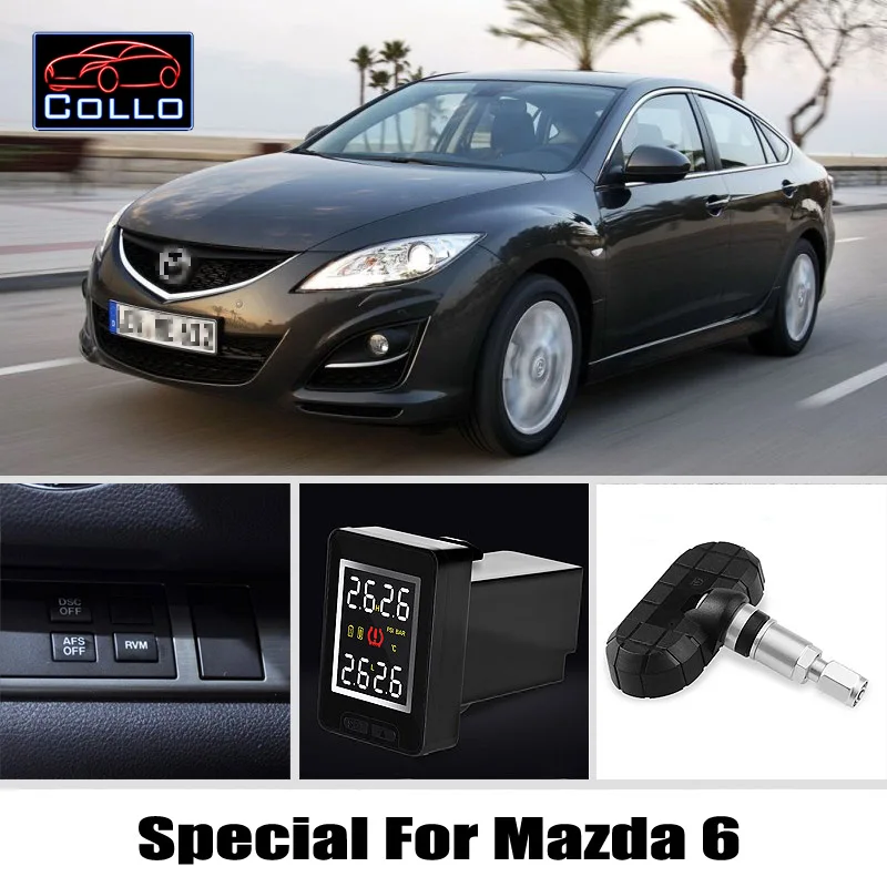 TPMS для Mazda 6 система мониторинга давления в шинах внутренние датчики встроенная
