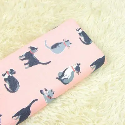 color 13 Полметра хлопок Тонкая холщовая ткань с мультяшным цветочным принтом животных, ручная работа DIY сумка диванная подушка задняя подушка ткань T628 - Цвет: color 13