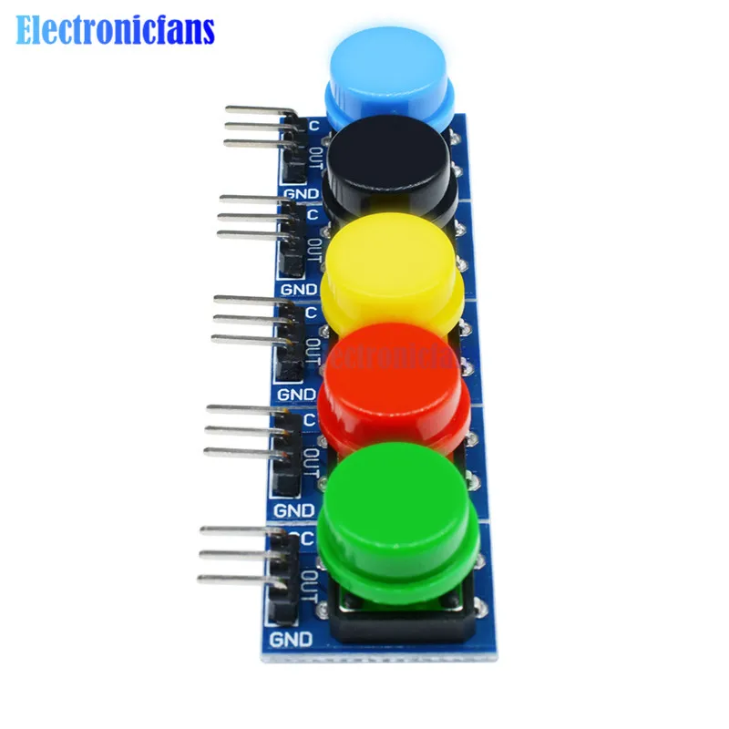Большой кнопочный модуль с сенсорным выключателем 12 х12 мм 5 шт. высоким уровнем