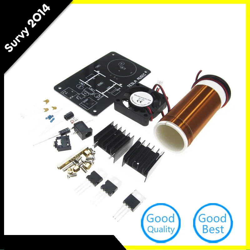 DC 15-24V мини музыкальный плазменный динамик с катушкой Тесла Беспроводная