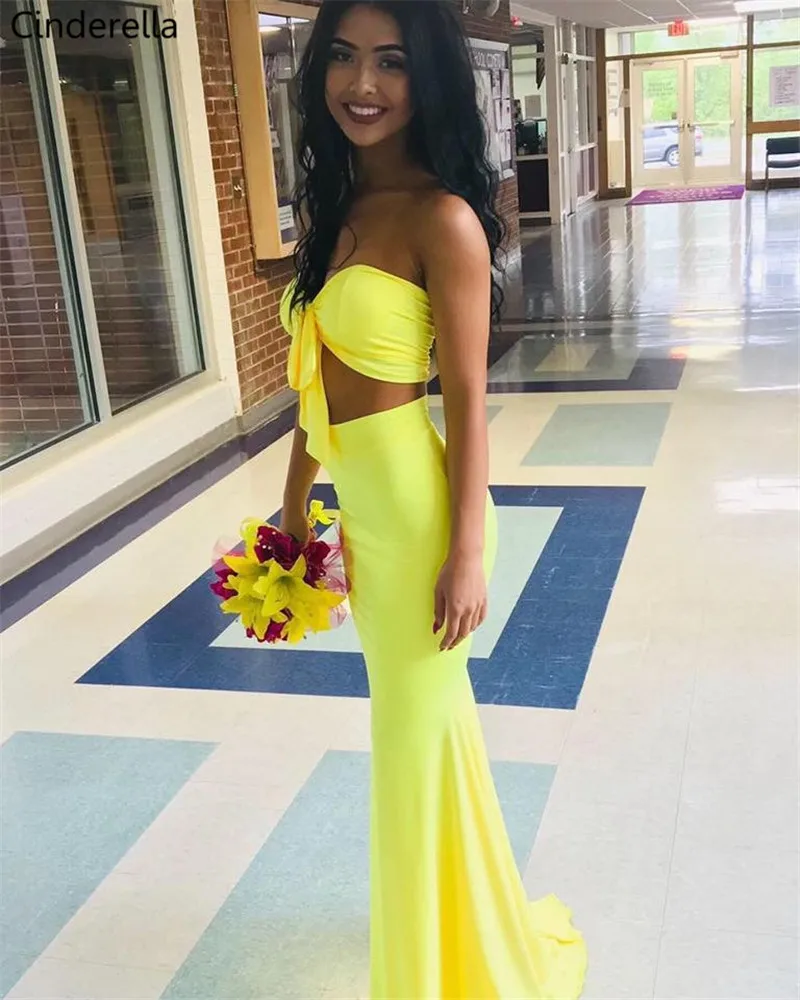 Платье Золушки из двух частей милое без рукавов с коротким шлейфом Русалка