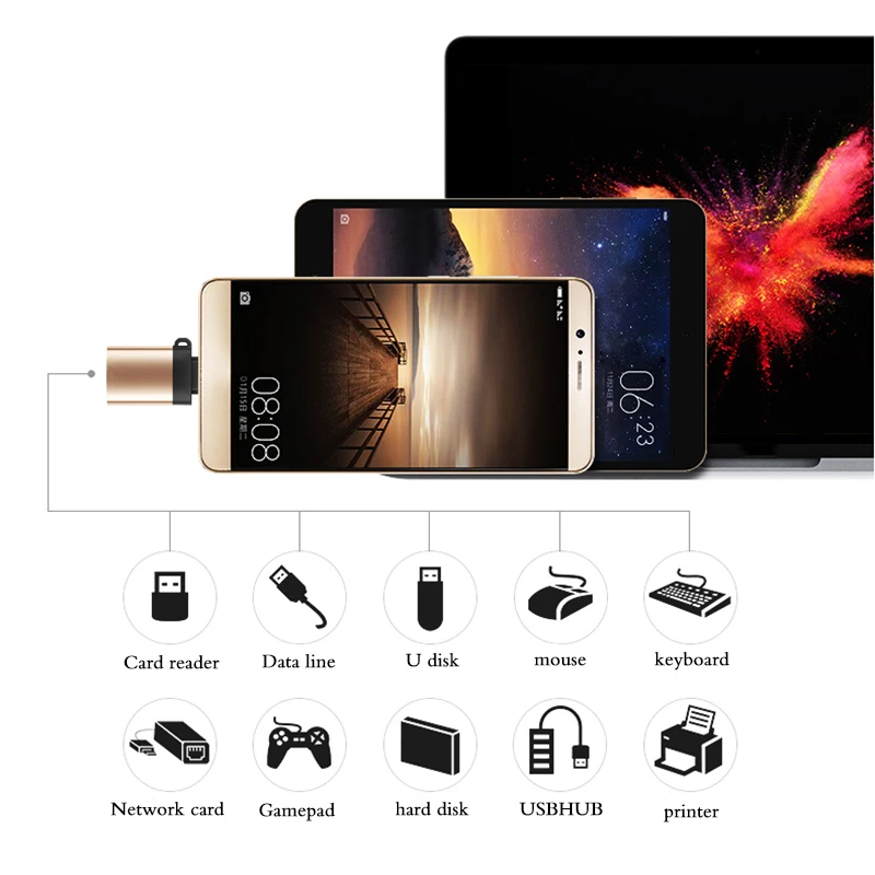 Преобразователь USB Type-c в OTG адаптер 3 0 преобразователь для телефона Android Samsung