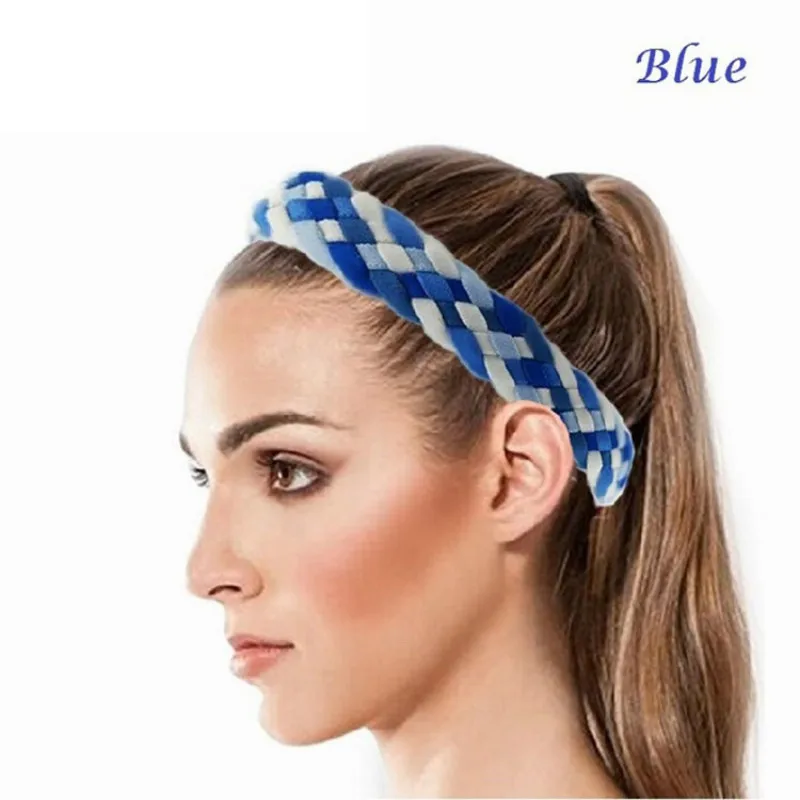Обновленная версия шестижильной плетеной повязки на голову для фитнеса и бега с