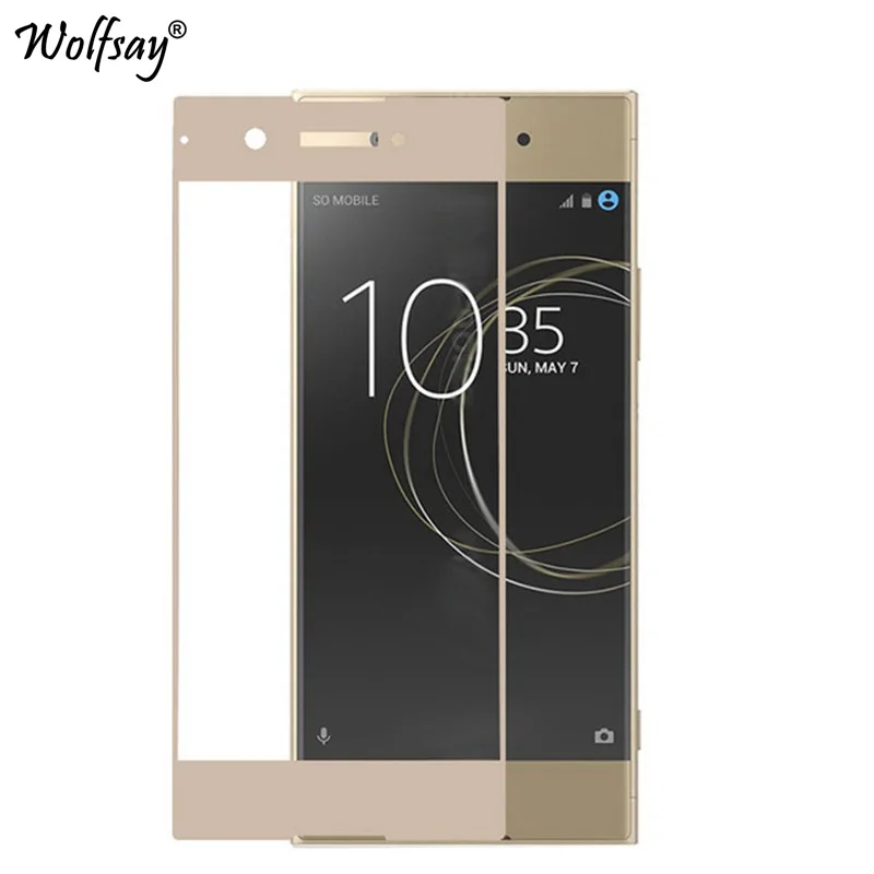 Full Cover Tempered Glass For Sony Xperia XZ1 Compact Screen Protector 9H Colorful Film G8441 | Мобильные телефоны и
