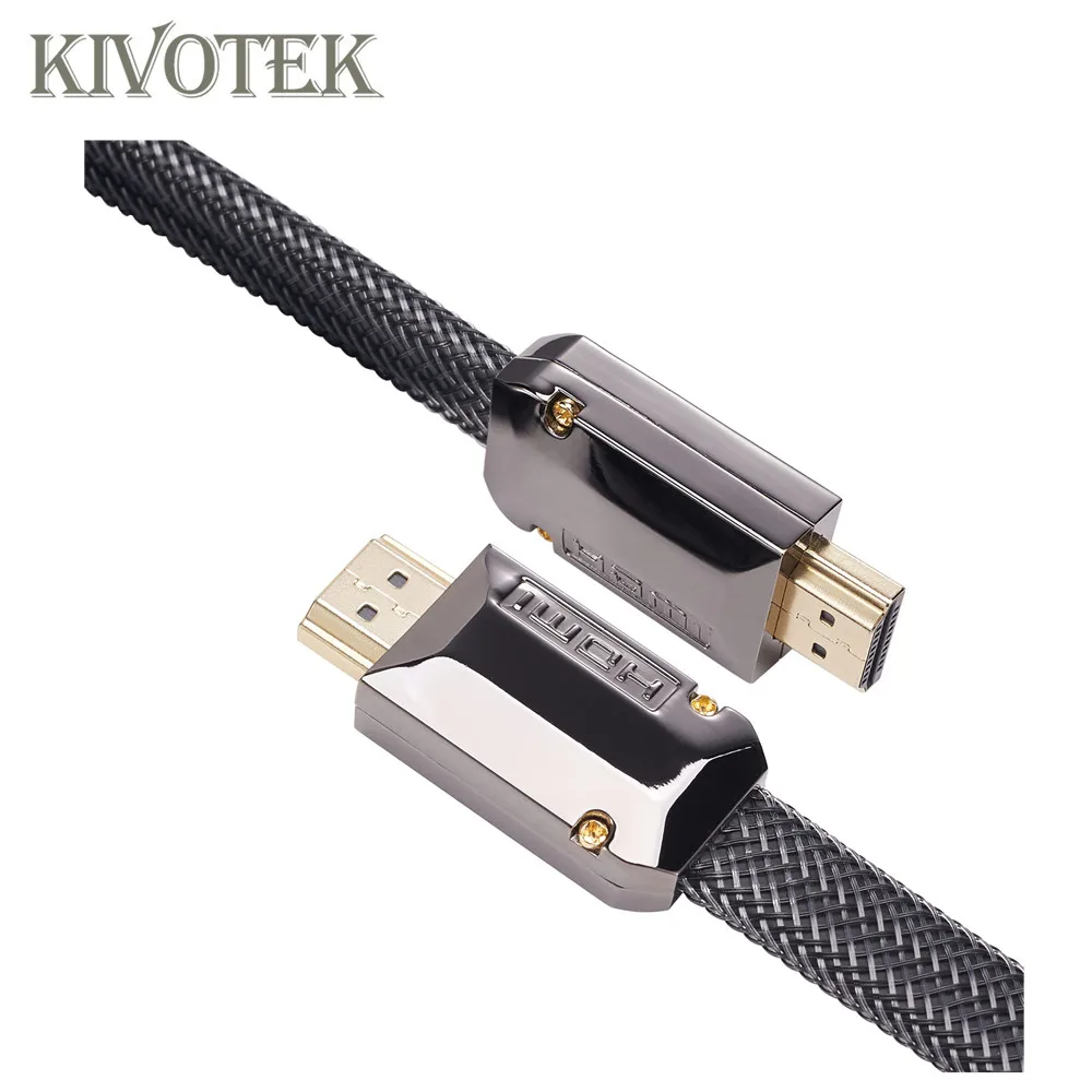 KIVOTEK 2 шт./лот HDMI к Hdmi кабель hdmi 0 4k 3D 60FPS для HD TV LCD ноутбука PS3 проектор компьютера kable