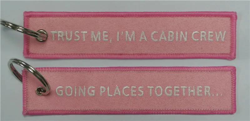 Trust Me I'm A Cabin Crew Going Places Together Aviation Pilot Embroidered High Quality Keychain Keyring | Автомобили и