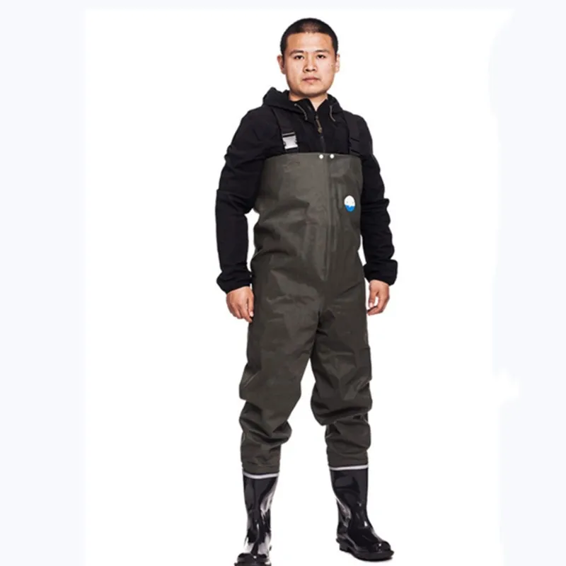 Outdoor 3-layer Nylon Anti-wear Wading Pants Breathable Waterproof Men Women Fishing Eu39-45 Wader Boot Farming Overall Trousers