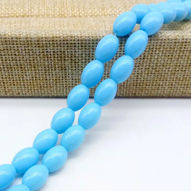 Прозрачные стеклянные бусины в форме яйца 8x10 мм|diy jewelry making|glass beadsbeads diy |