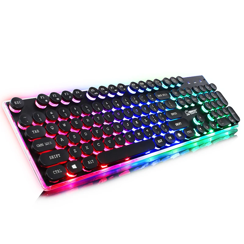 Механическая клавиатура с 104 клавишами, игровая клавиатура с RGB подсветкой, USB Проводная игровая клавиатура и мышь, набор для игрового компьютера