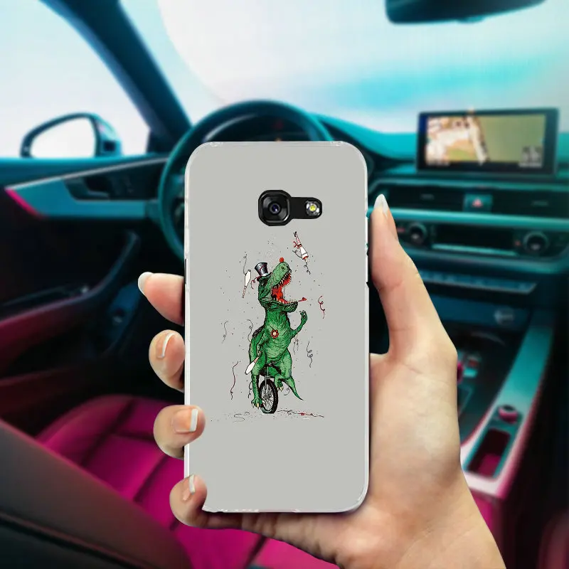 Чехол для телефона с мультяшными кавайными динозаврами samsung Galaxy A3 A5 A7 J5 J7 J3 2017 J1 J2