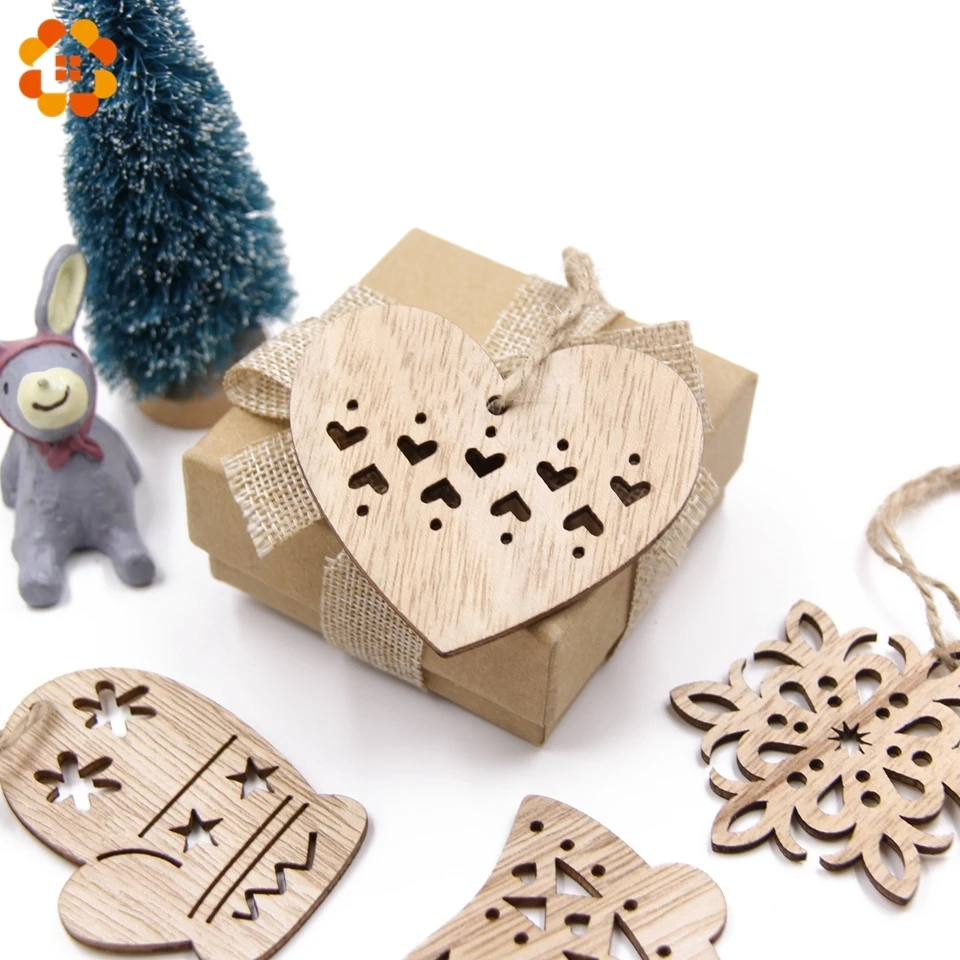 3 шт винтажные рождественские деревянные подвески украшения DIY поделки