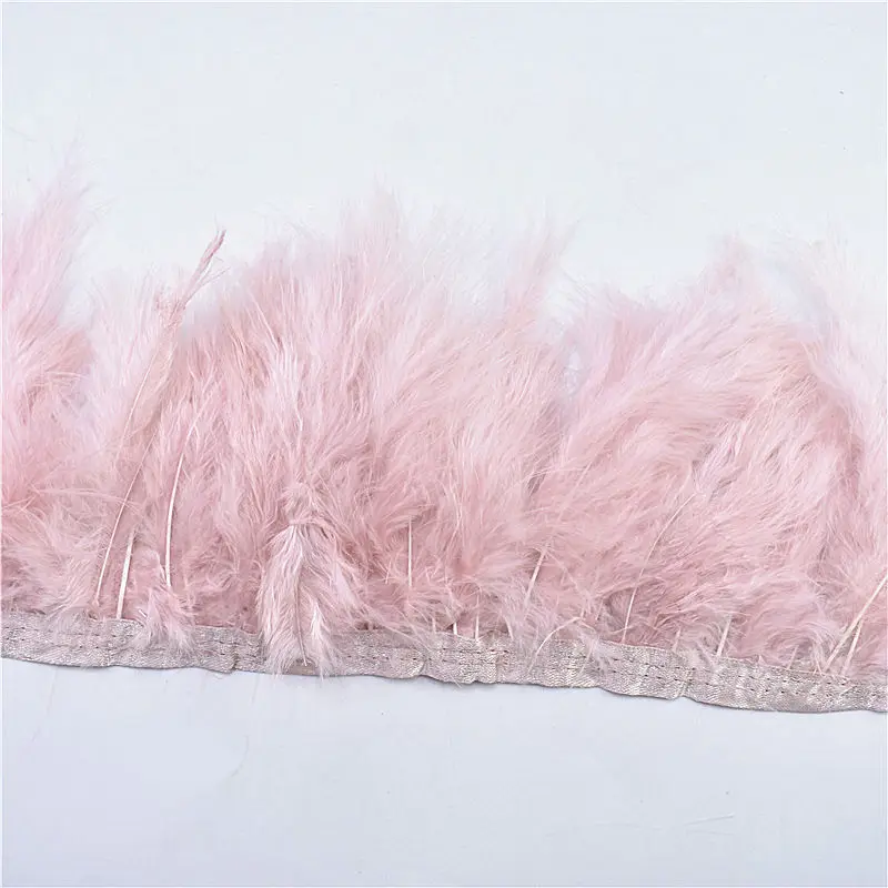5 ярдов кожа розовый Marabou/перо фазана Лента отделка 10-15 см diy Декор турецкие перья