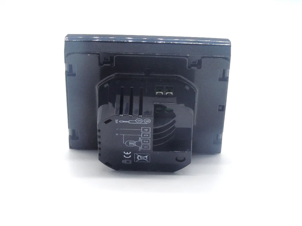 Программируемый термостат для теплого пола с сенсорным ЖК экраном и двойным