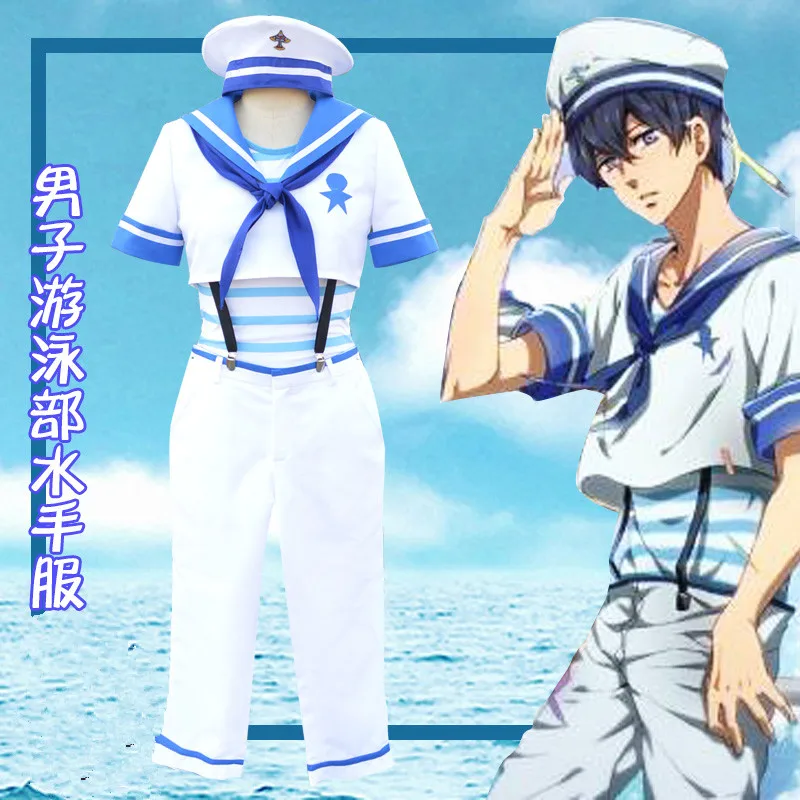 

Аниме бесплатно! Cos Nanase Харука Тачибана Макото Рин масуока Косплей Хэллоуин морская Униформа мужчина женщина сексуальный трансферный костюм